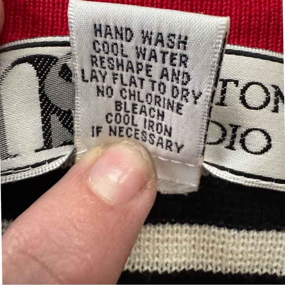 VTG Norton Studio Nautical Button Front Cardigan Long Sleeve Size Large - Picture 7 of 8